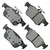 Brake Pad Rear Honda Civic 16-18, by AKEBONO BRAKE CORPORATION, Man. Part # ACT1878