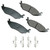 Brake Pads Rear Chrysler 07-09 Dodge Durango 03, by AKEBONO BRAKE CORPORATION, Man. Part # ACT898