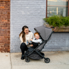 UPPAbaby MINU V2 Stroller - JAKE (charcoal/carbon/ black leather)