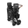 Wonderfold W4 LUXE Quad Stroller Wagon in Volcanic Black