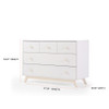 Dadada Gramercy 5-Drawer Dresser in White/Meringue