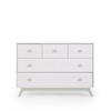 Dadada Gramercy 5-Drawer Dresser in White/Sage