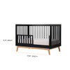 Dadada Soho 3-In-1 Convertible Crib in Black/Natural