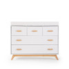 Dadada Soho 5-Drawer Dresser in White/Natural