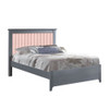 Natart Taylor Double Bed Low Profile (54") - Blush Panel/Elephant Grey