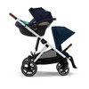 Cybex Gazelle S 2 Stroller - Silver Frame with Ocean Blue Seat