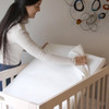 Lullaby Earth Breathe-Safe Breathable Mini Crib Cover - White