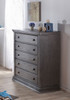 Pali Modena Collection 5 Drawer Dresser in Granite