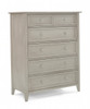 Dolce Babi Primo 2 Piece Nursery Set in Grey Satin - Full Panel Crib & 5 Dawer Dresser