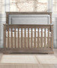 Natart Ithaca Collection 5 in 1 Convertible Crib in Sugar Cane with Upholstered Panel in Fog