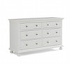 Dolce Babi Naples 2 Piece Full Panel Nursery Set - Crib, Double Dresser in Snow White