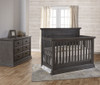 Pali Modena Collection 2 Piece Nursery Set in Granite - Crib and Double Dresser