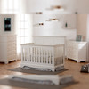 Pali Torino 3 Piece Nursery Set - Crib, Double Dresser, 5 Drawer Dresser in White