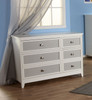 Pali Treviso 2 Piece Nursery Set  in White/Grey - Crib, Double Dresser