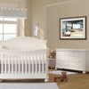 Sorelle Finley 2 Piece Nursery Set Crib and Double Dresser in White