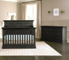 Westwood Pine Ridge 2 Piece Nursery Set - Crib and Double Dresser in Black