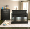 Westwood Pine Ridge 2 Piece Nursery Set - Crib and 5 Drawer Chest in Black