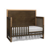 Dolce Babi Nicco 2 Piece Nursery Set - Crib and Double Dresser in Golden Brown and Gold Metal