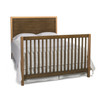 Dolce Babi Nicco 2 Piece Nursery Set - Crib and Double Dresser in Golden Brown and Gold Metal