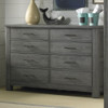 Dolce Babi Lucca 2 Piece Nursery Set Crib and Double Dresser in Weathered Grey