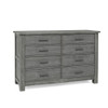 Dolce Babi Lucca 2 Piece Nursery Set Crib and Double Dresser in Weathered Grey