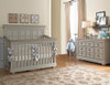 Dolce Babi Serena 2 Piece Nursery Set Crib and Double Dresser in Saddle Grey