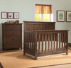 Serta Northbrook 2 Piece Nursery Set Crib and 3 Drawer Dresser in Rustic Oak