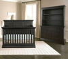 Westwood Pine Ridge 3 Piece Nursery Set in Black with Crib, DD, and Hutch