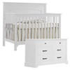 Nest Emerson Collection 2 Piece Nursery Set Crib and Double Dresser in White