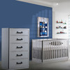 Natart Sevilla 2 Piece Nursery Set in White Chalet-Crib and 5 Drawer Dresser