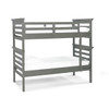 Dolce Babi Lucca Twin Bunk Bed with Rails & Ladders in Weathered Grey