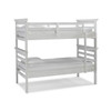 Dolce Babi Lucca Twin Bunk Bed with Rails & Ladders in Sea Shell White