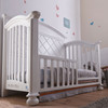 Pali Siracusa Collection 2 Piece Nursery Set in Vintage White - Crib and Double Dresser