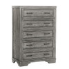 Westwood Foundry 2 Piece Nursery Set - Crib and 5 Drawer Chest in Brushed Pewter