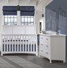 NEST Bruges Collection 2 Piece Nursery Set Crib and Double Dresser in White