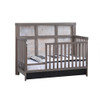 Natart Rustico Moderno Collection 4 in 1 Convertible Crib in Grigio and White Bark