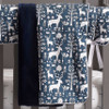 Liz and Roo Woodland Forest Bumperless Crib Bedding 3-Piece Set in Navy