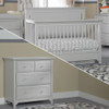 Ti Amo Palazzo 3 Piece Nursery Set in Misty Grey - Crib, Dresser, Hutch