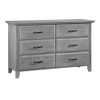 Oxford Baby Willowbrook Collection Universal 6 Drawer RTA Dresser in Graphite Gray