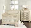 Kingsley by Heritage Wessex 2 Piece Nursery Set Crib and 5 Drawer Dresser in Seashell