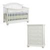 Sorelle Vista Elite Collection 2 Piece Set - 5 Drawer and Convertible Crib in White