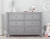 Sorelle Berkley 2 Piece Nursery Set - Double Dresser and 4 in 1 Crib in Gray