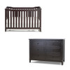 Sorelle Berkley 2 Piece Nursery Set - Double Dresser and Classic Crib in Espresso