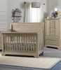 Cosi Bella Delfino 2 Piece Nursery Set Crib and Chifforobe in Farmhouse Pine