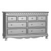 Baby Cache by Heritage Adelina 2 Piece Nursery Set in Metallic Gray - 8dr Dresser and Crib