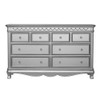 Baby Cache by Heritage Adelina 2 Piece Nursery Set in Metallic Gray - 8dr Dresser and Crib