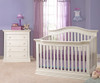 Baby Cache by Heritage Montana 2 Piece Nursery Set in Glazed White - 4dr Dresser and Crib