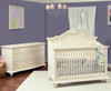 Kingsley by Heritage Cornelia 2 Piece Nursery Set in Wisteria White - 7dr Dresser and Lifetime Crib