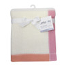 Lambs & Ivy Designer Blankets Border Knit Blanket - Pink/Orange