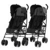 Diono Pack of Two Light Weight Stroller Two2Go Stroller in Black/Black